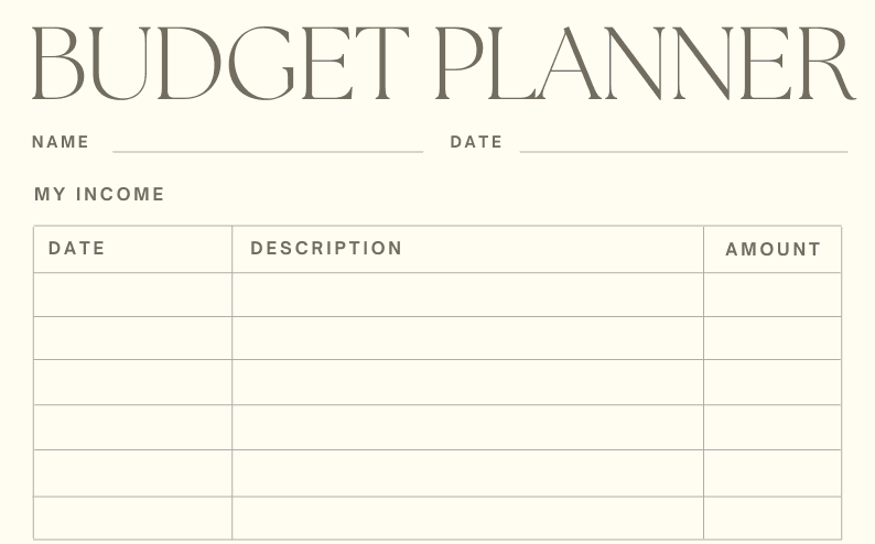 Budget Planner 2026
