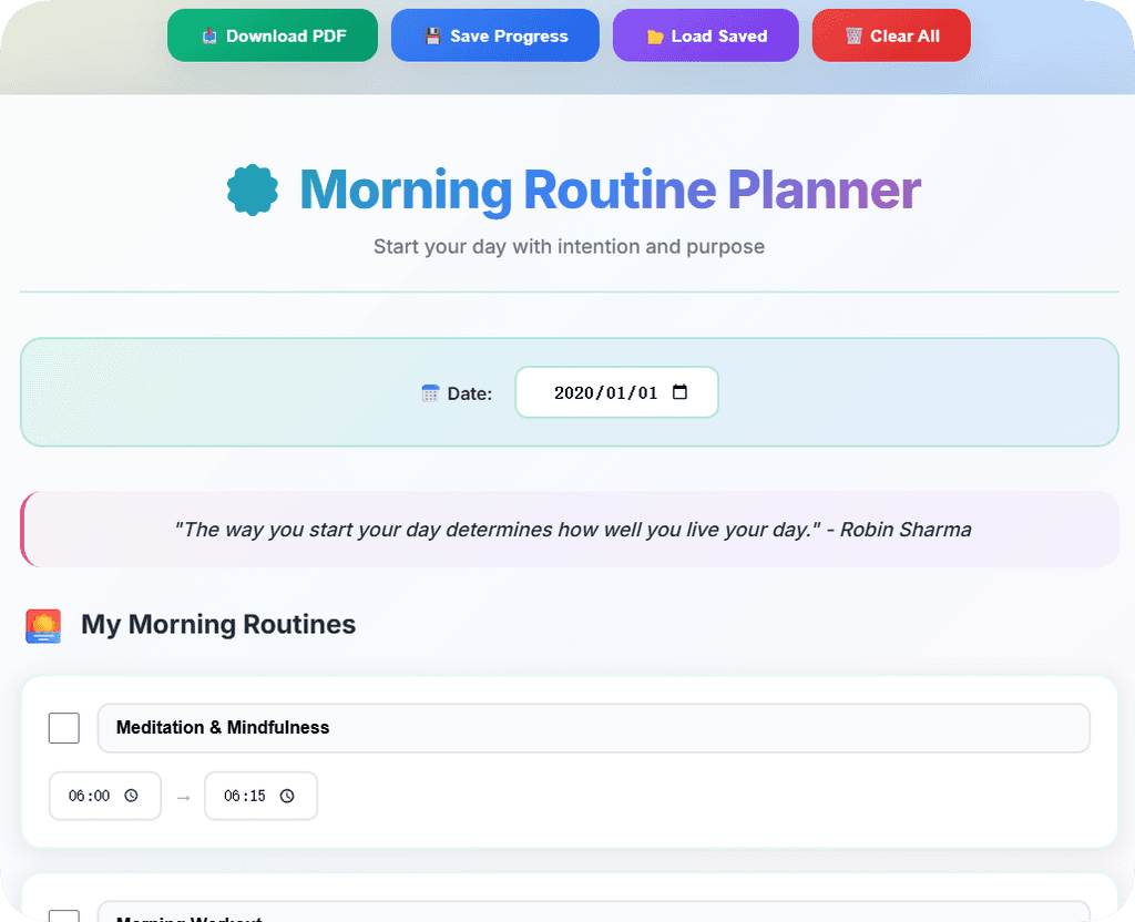 Transform Your Mornings with the 2026 Morning Routine Planner