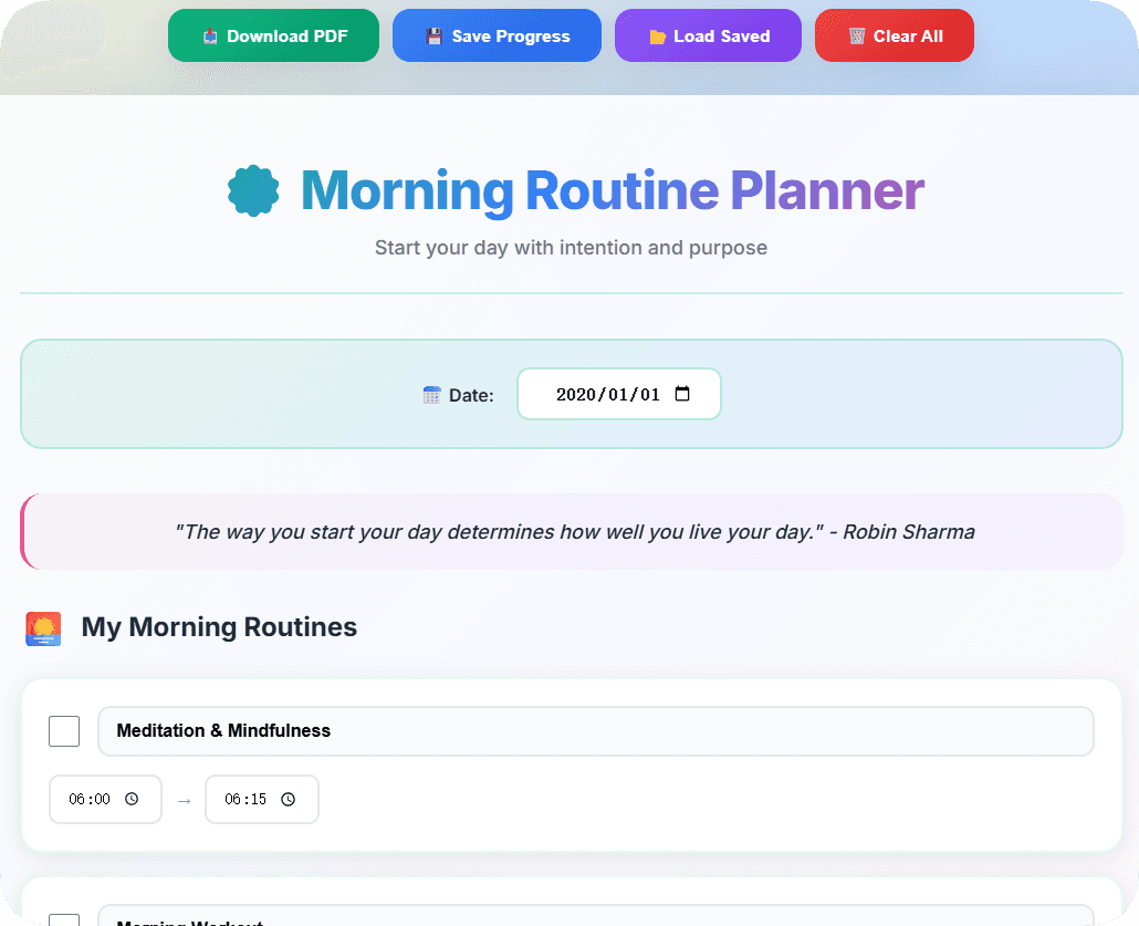 Transform Your Mornings with the 2026 Morning Routine Planner