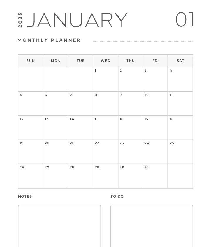 2026 Monthly Planner