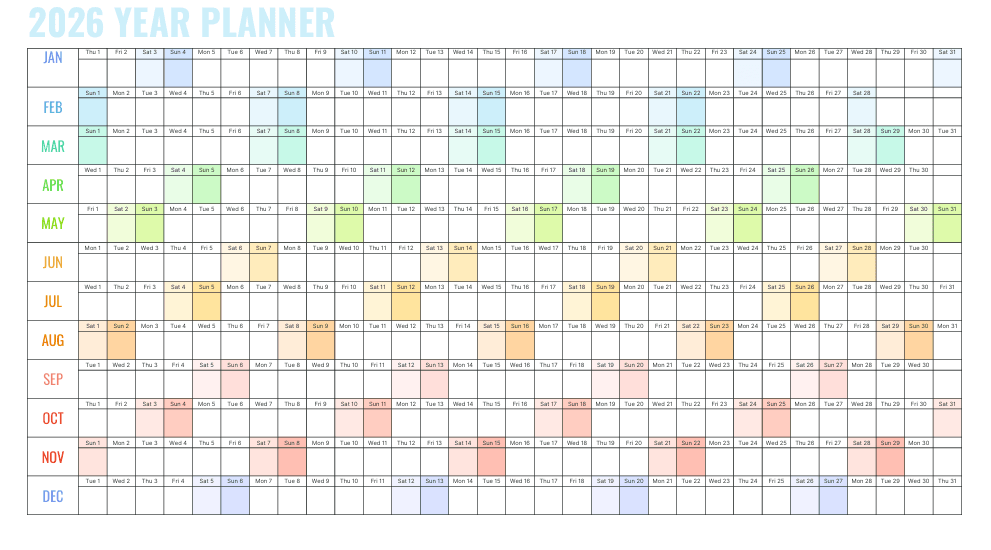 2026 One-Page Year Plan